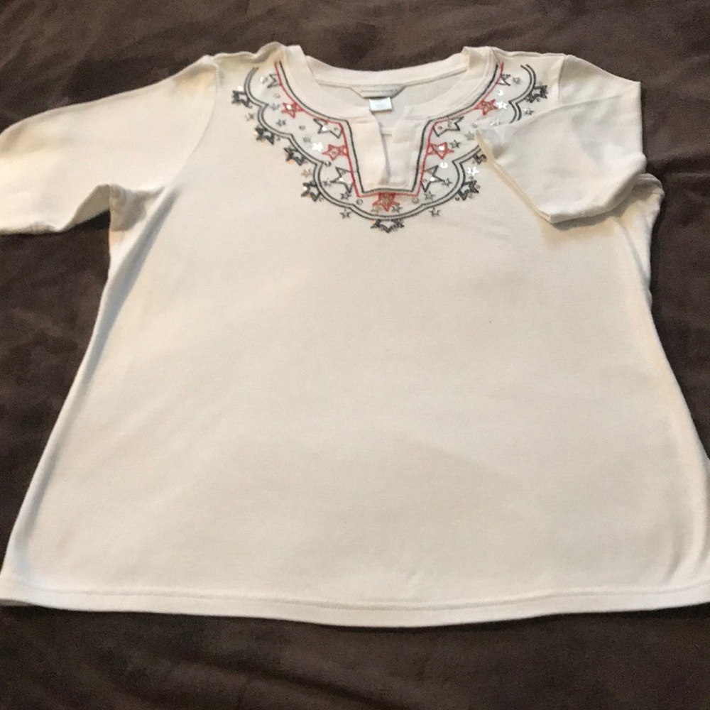 ❄️Christopher&Banks Embellished Patriotic Shirt❄️